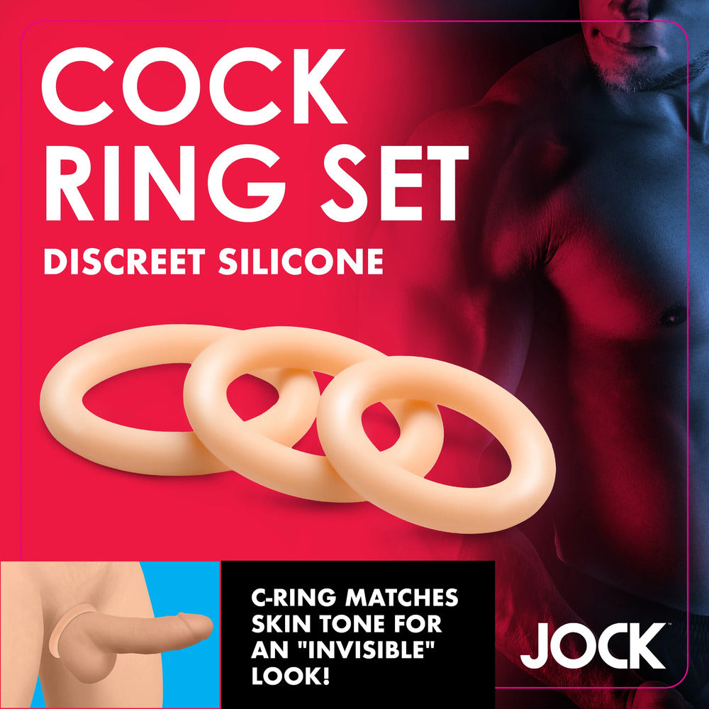 Jock Discreet Silicone Cock Ring Set