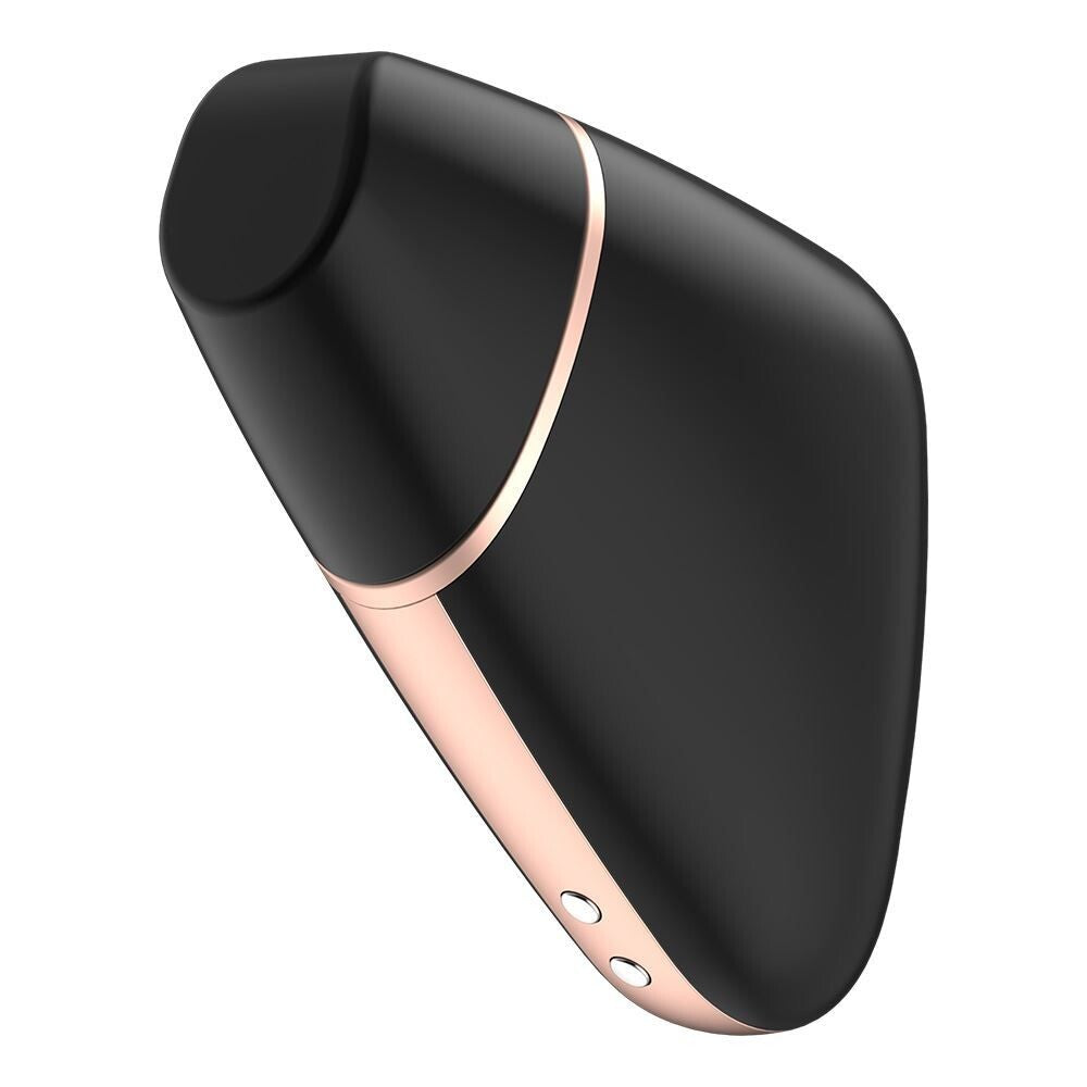 Satisfyer App Enabled Love Triangle Clit Massager Black - Peaches & Cream