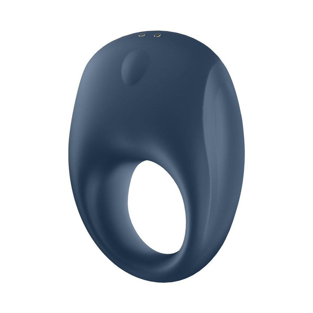 Satisfyer App Enabled Strong One Cock Ring Blue - Peaches & Cream