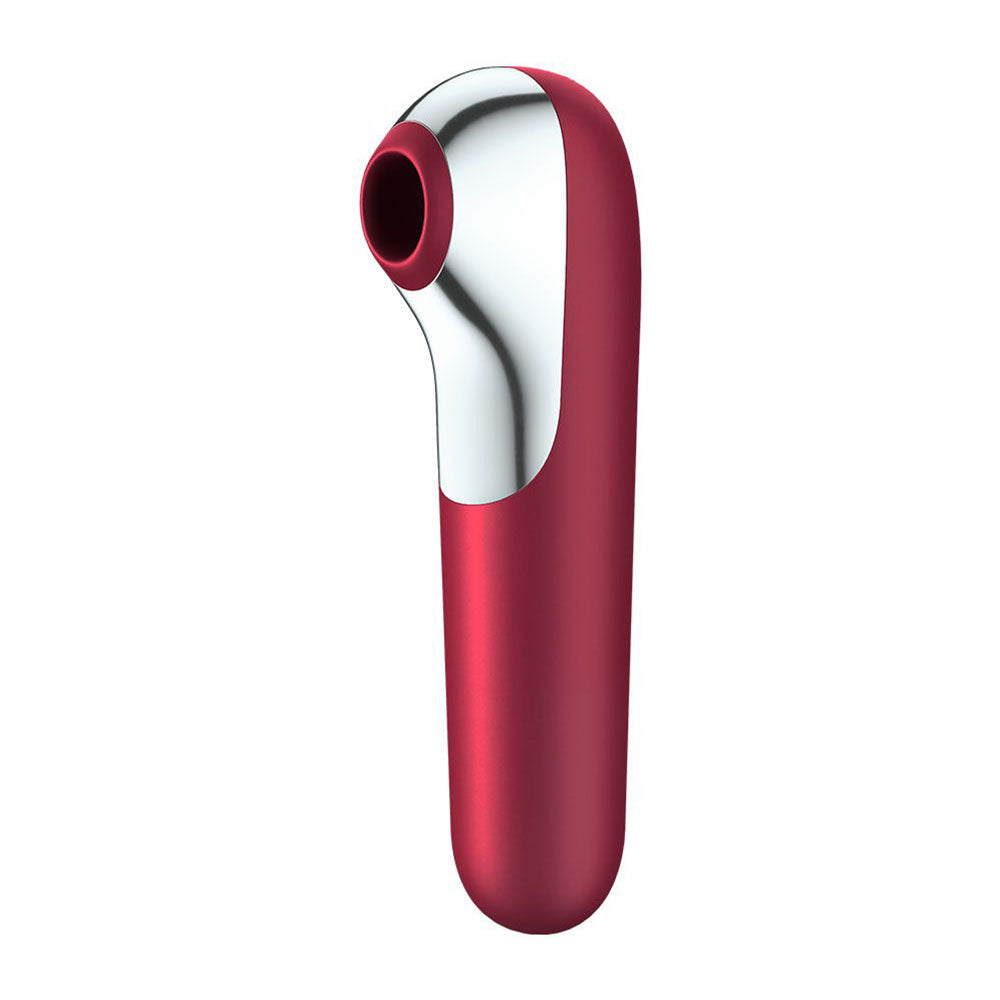 Satisfyer App Enabled Dual Love Clitoral Massager Red - Peaches & Cream