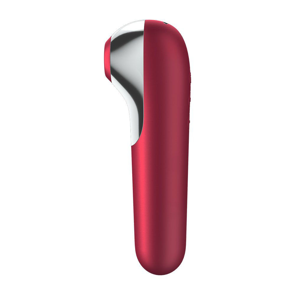 Satisfyer App Enabled Dual Love Clitoral Massager Red - Peaches & Cream