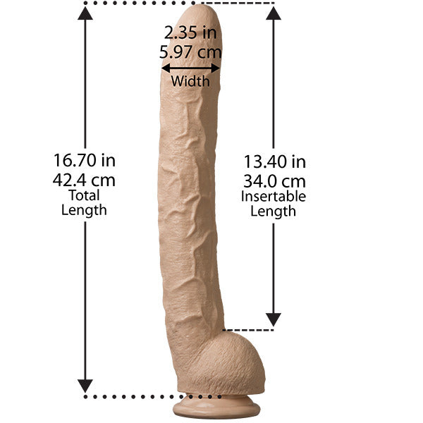 Dick Rambone Gigantic 15 Inch Dildo - Peaches & Cream