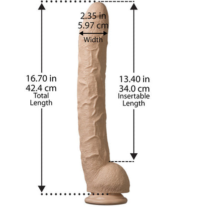 Dick Rambone Gigantic 15 Inch Dildo - Peaches & Cream