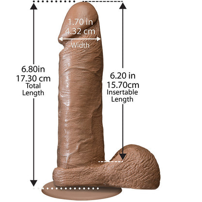 The Realistic Cock 6 Inch Dildo Flesh Brown - Peaches & Cream