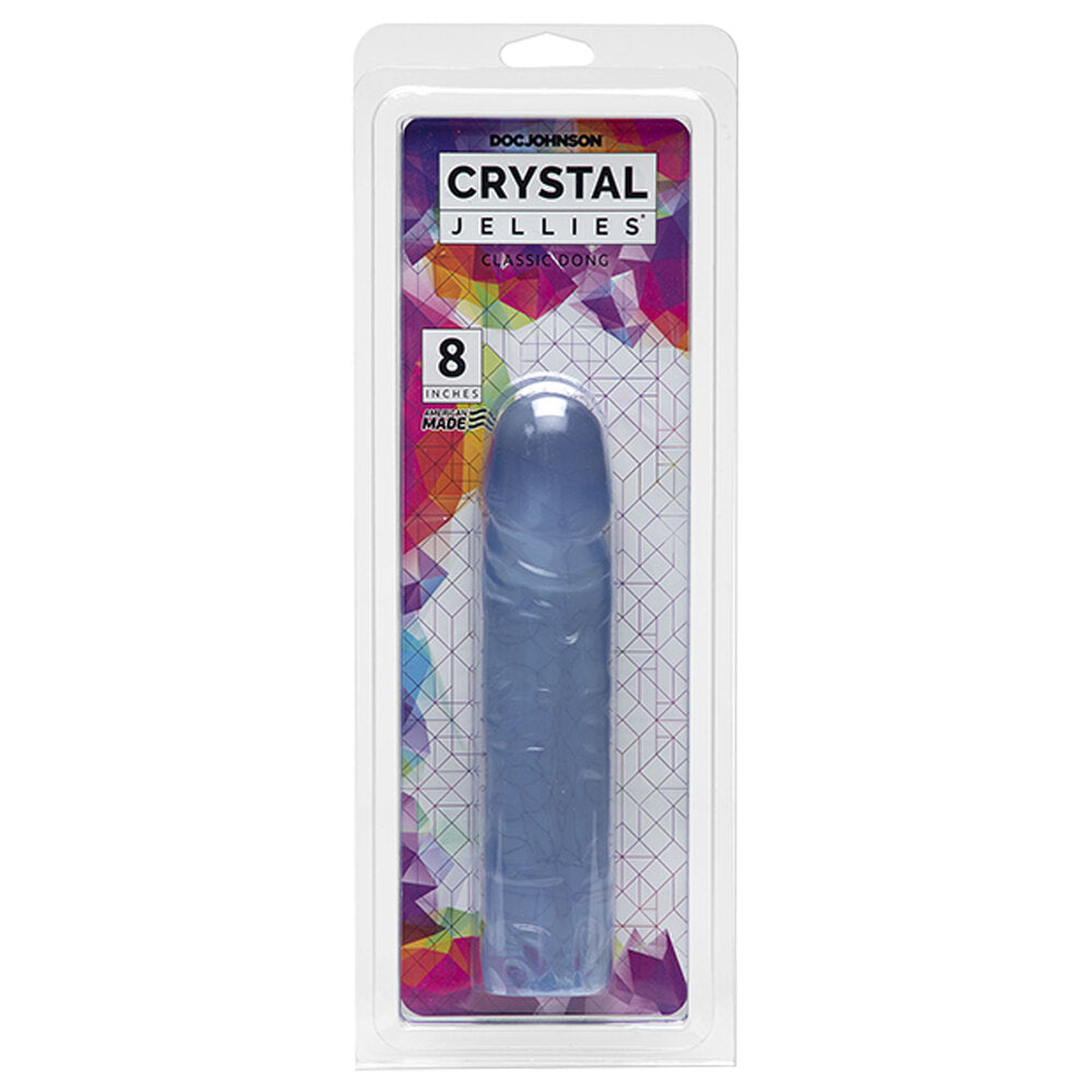 Crystal Jellies 8 Inch Dong Clear - Peaches & Cream