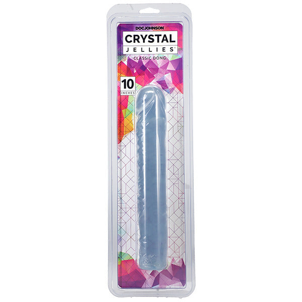 Crystal Jellies 10 Inch Dong Clear - Peaches & Cream