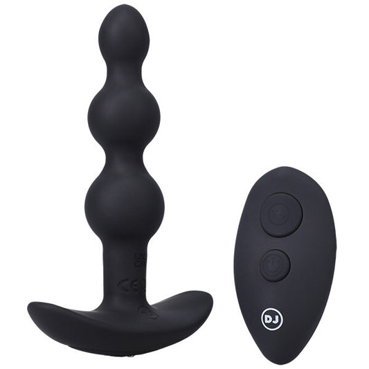 APlay Shaker Silicone Anal Plug with Remote - Peaches & Cream