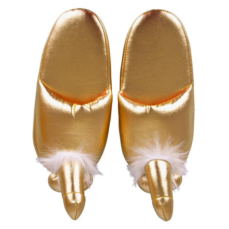 Golden Penis Slippers - Peaches & Cream