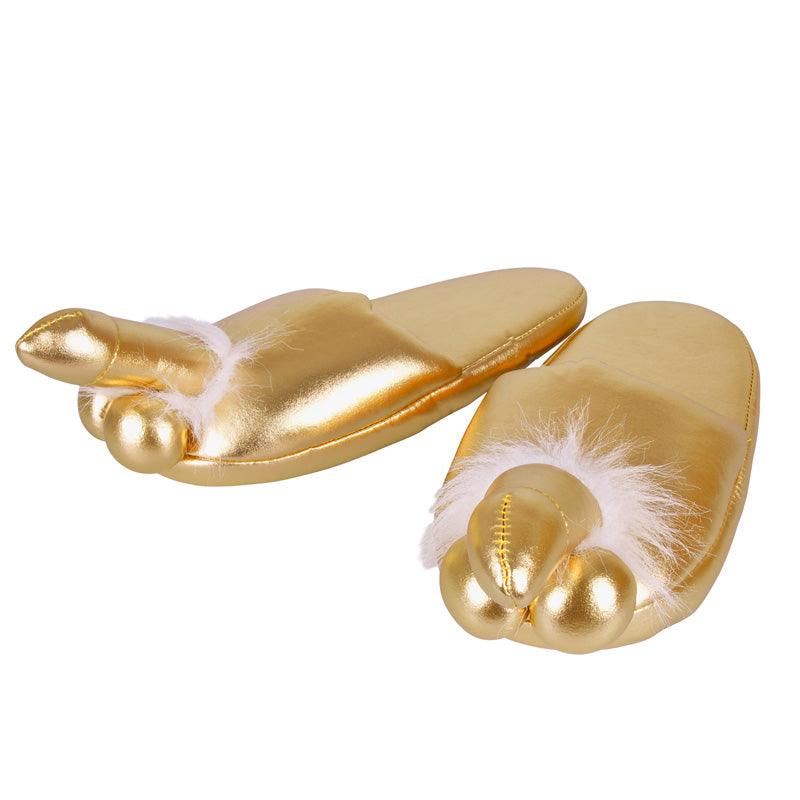 Golden Penis Slippers - Peaches & Cream