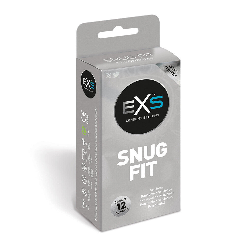 EXS Snug Closer Fitting Condoms 12 Pack - Peaches & Cream