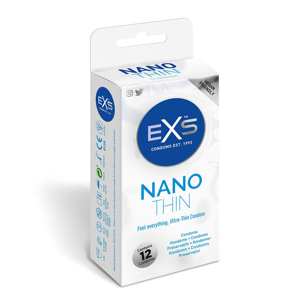 EXS Nano Thin Condom 12 Pack - Peaches & Cream