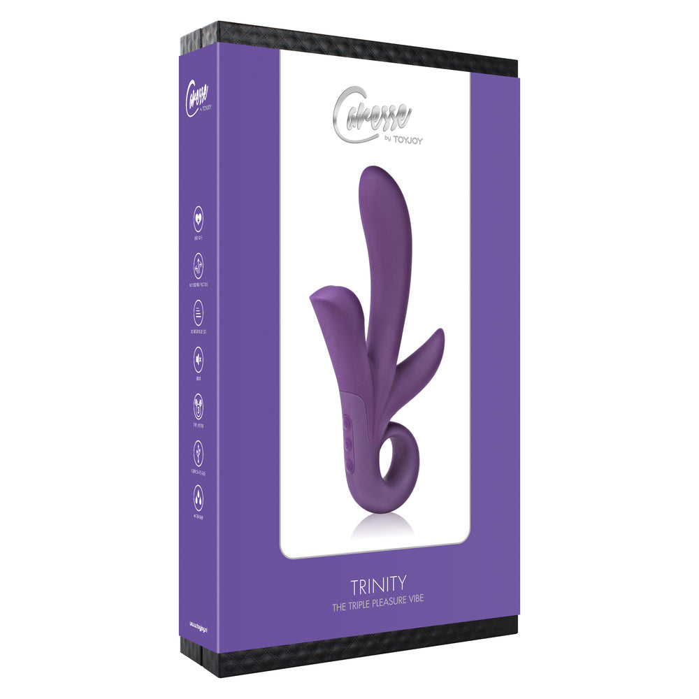 ToyJoy Trinity Triple Pleasure Vibrator Purple - Peaches & Cream