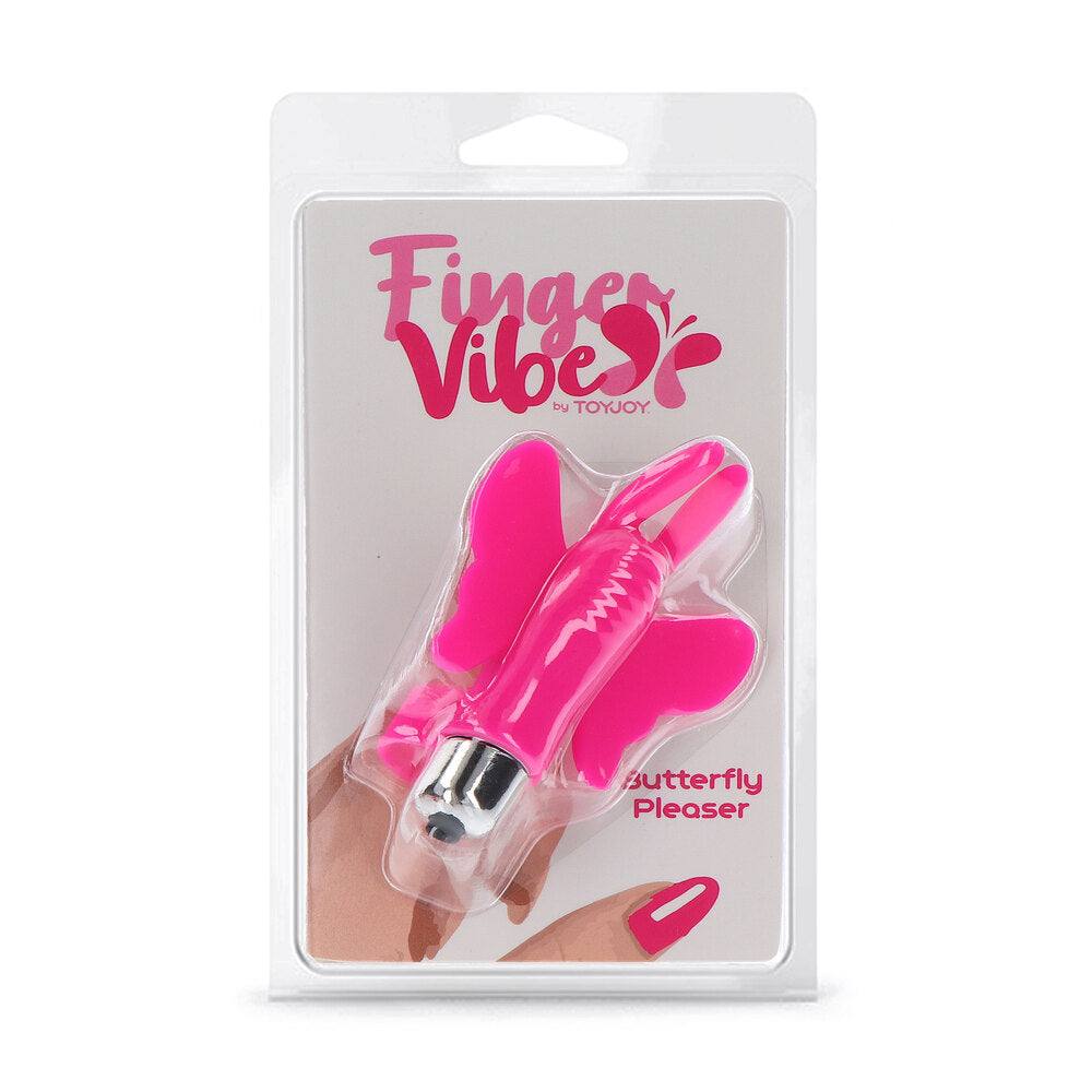 ToyJoy Butterfly Pleaser Finger Vibe - Peaches & Cream