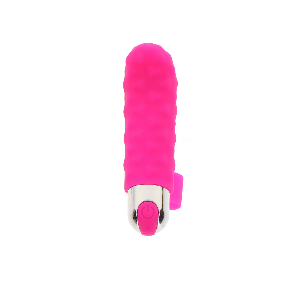 ToyJoy Tickle Pleaser Rechargeable Finger Vibe - Peaches & Cream