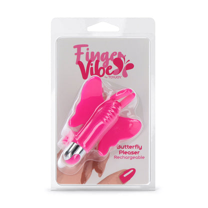 ToyJoy Butterfly Pleaser Rechargeable Finger Vibe - Peaches & Cream