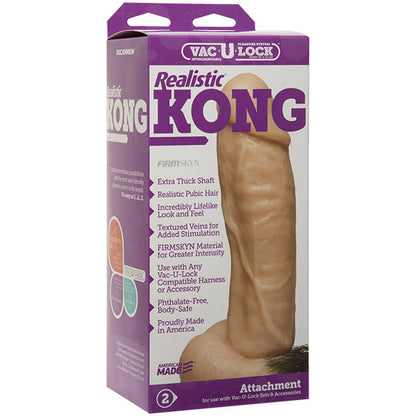 VacULock Kong Realistic Dildo Attachment - Peaches & Cream