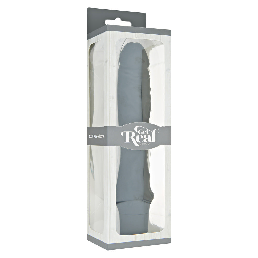 ToyJoy Get Real Classic Silicone Vibrator Black - Peaches & Cream