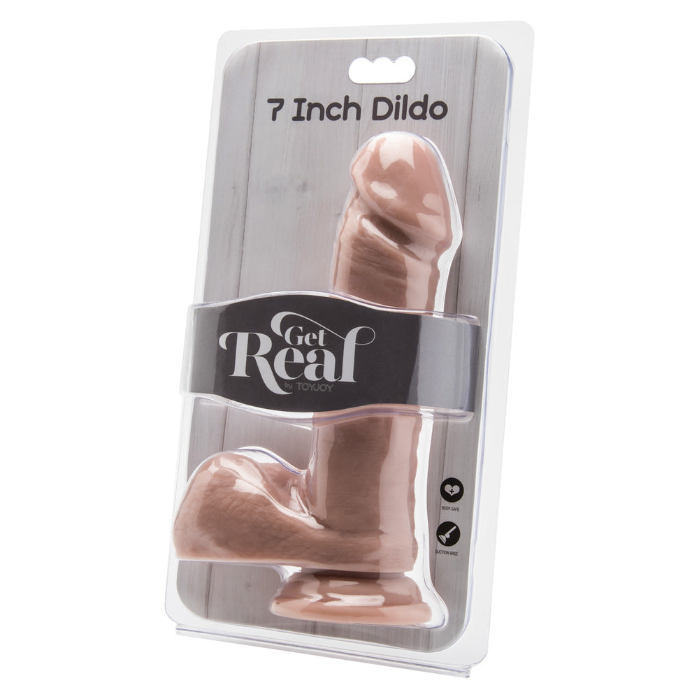 ToyJoy Get Real 7 Inch Dong With Balls Flesh Pink - Peaches & Cream