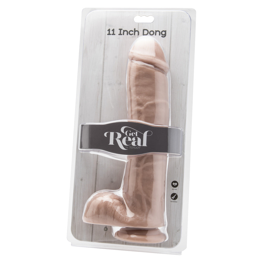 ToyJoy Get Real 11 Inch Dong With Balls Flesh Pink - Peaches & Cream