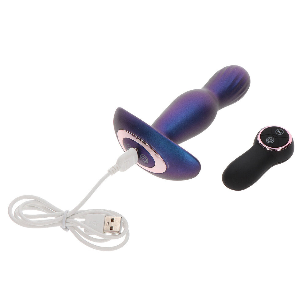 ToyJoy Buttocks The Stout Inflatable and Vibrating Buttplug - Peaches & Cream