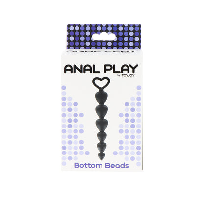 ToyJoy Anal Play Bottom Beads Black - Peaches & Cream