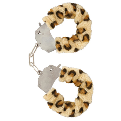 ToyJoy Furry Fun Wrist Cuffs Leopard - Peaches & Cream