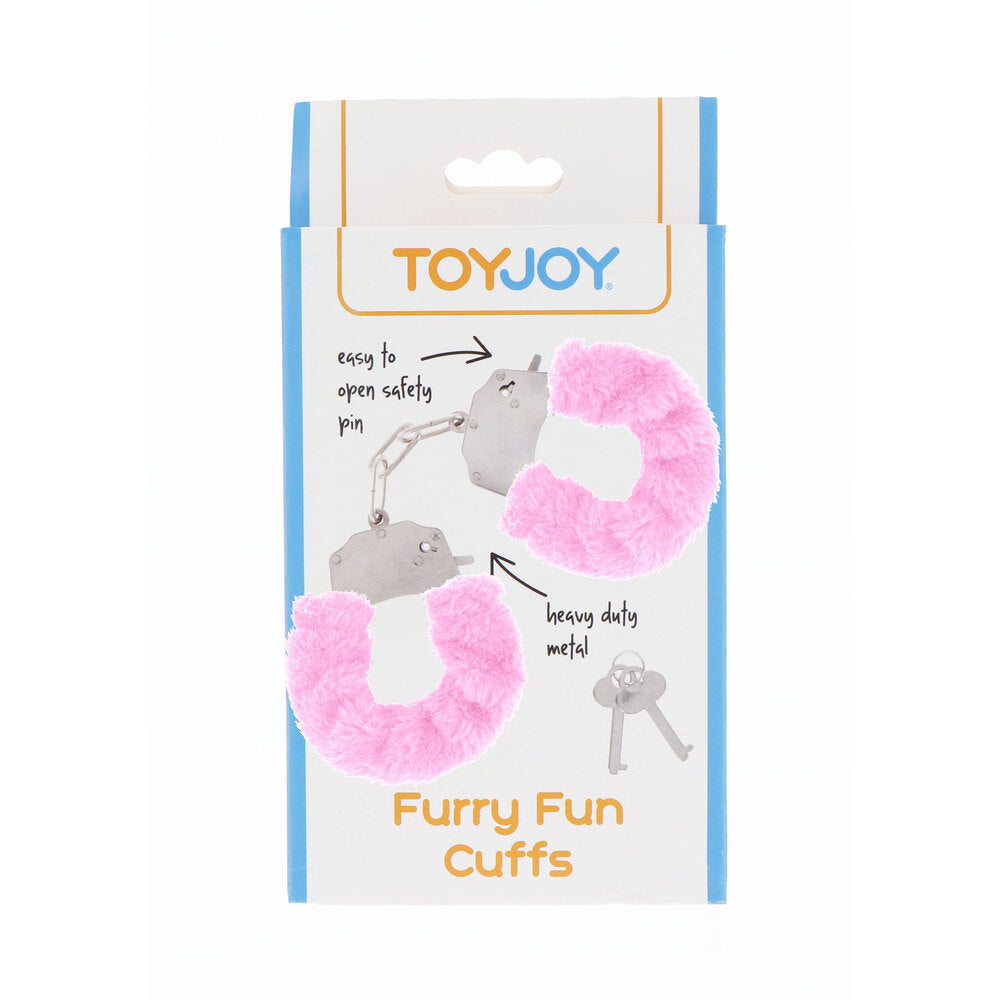 ToyJoy Furry Fun Wrist Cuffs Pink - Peaches & Cream