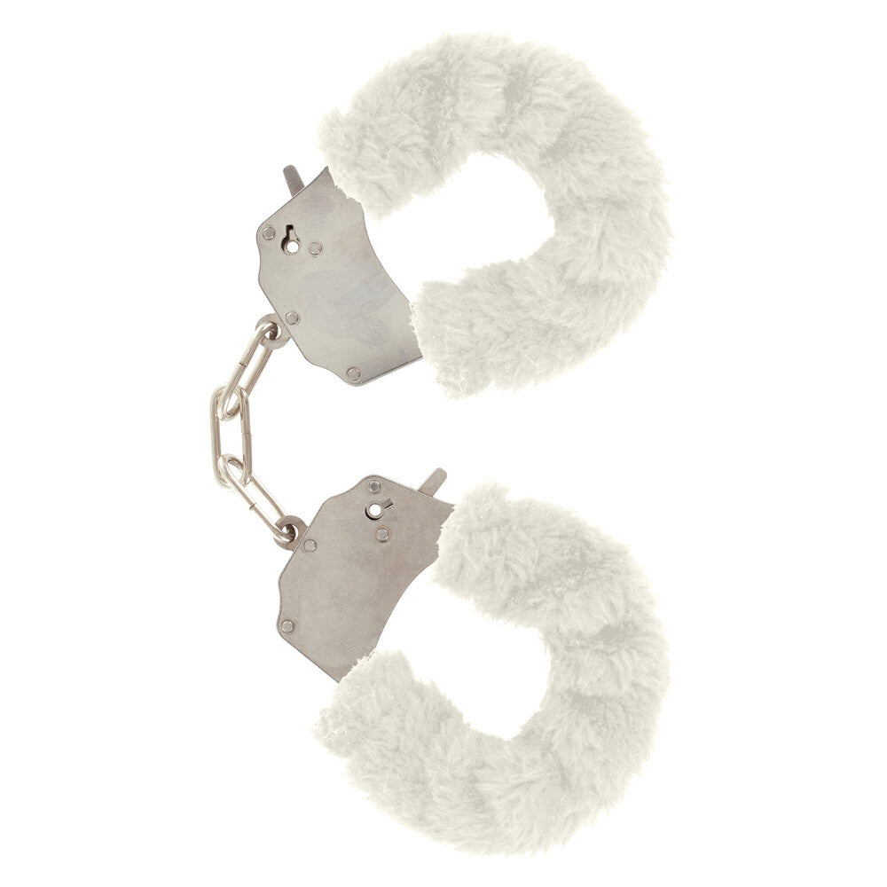 ToyJoy Furry Fun Wrist Cuffs White - Peaches & Cream