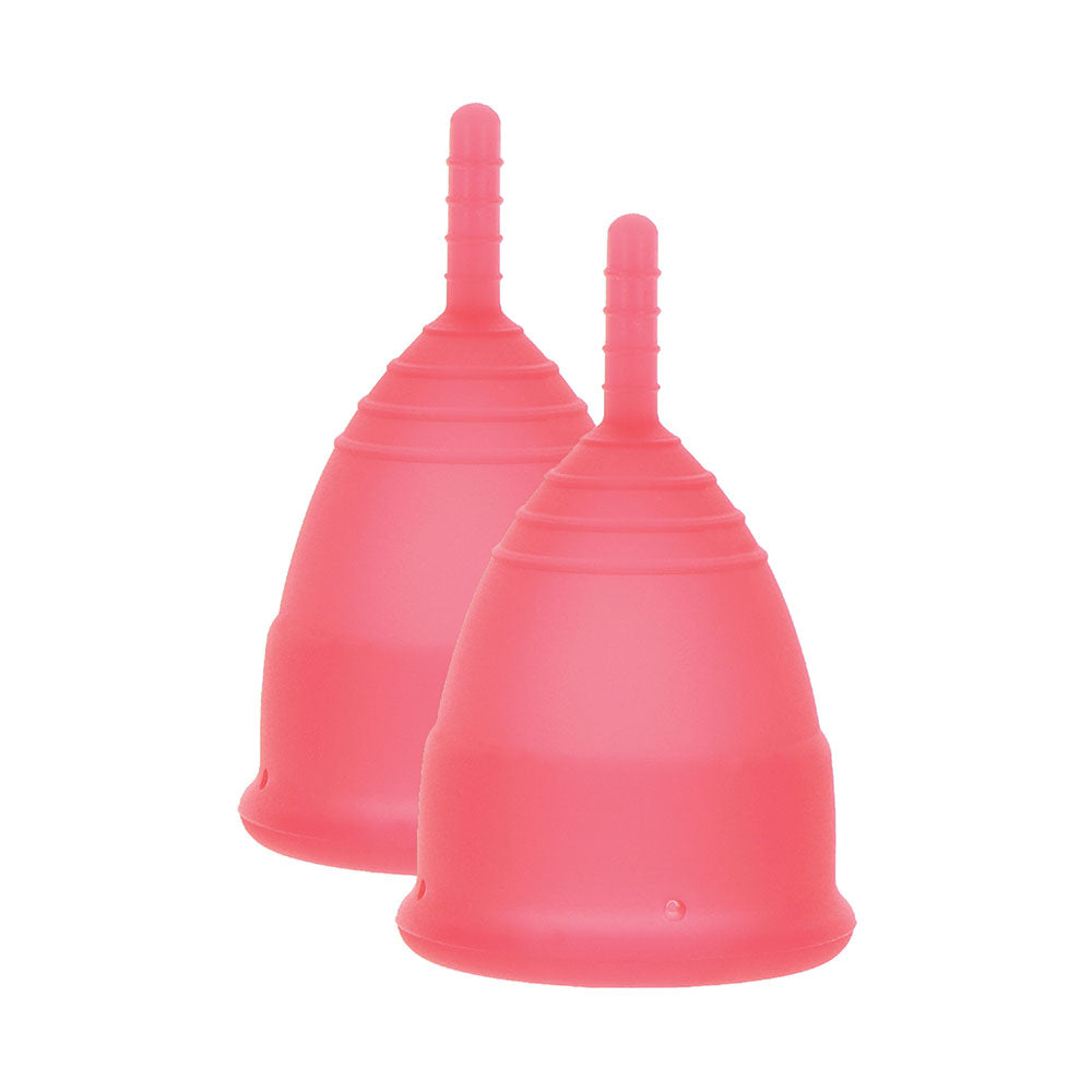 Mae B Intimate Health 2 Large Menstrual Cups - Peaches & Cream