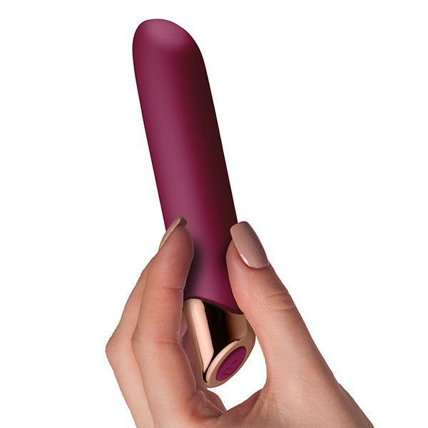 Rocks Off Chaiamo Burgundy Rechargeable Vibrator - Peaches & Cream