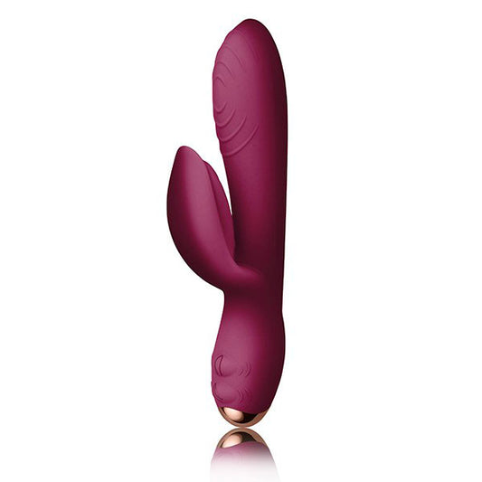 Rocks Off Everygirl Burgundy Rechargeable Rabbit Vibrator - Peaches & Cream