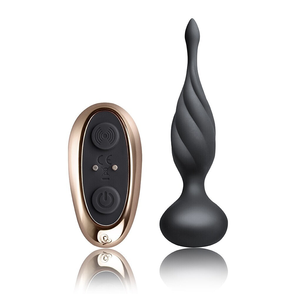 Rocks Off Petite Sensations Discover Butt Plug Black - Peaches & Cream