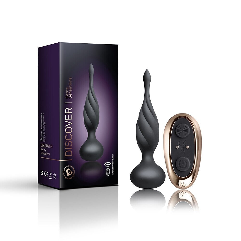 Rocks Off Petite Sensations Discover Butt Plug Black - Peaches & Cream