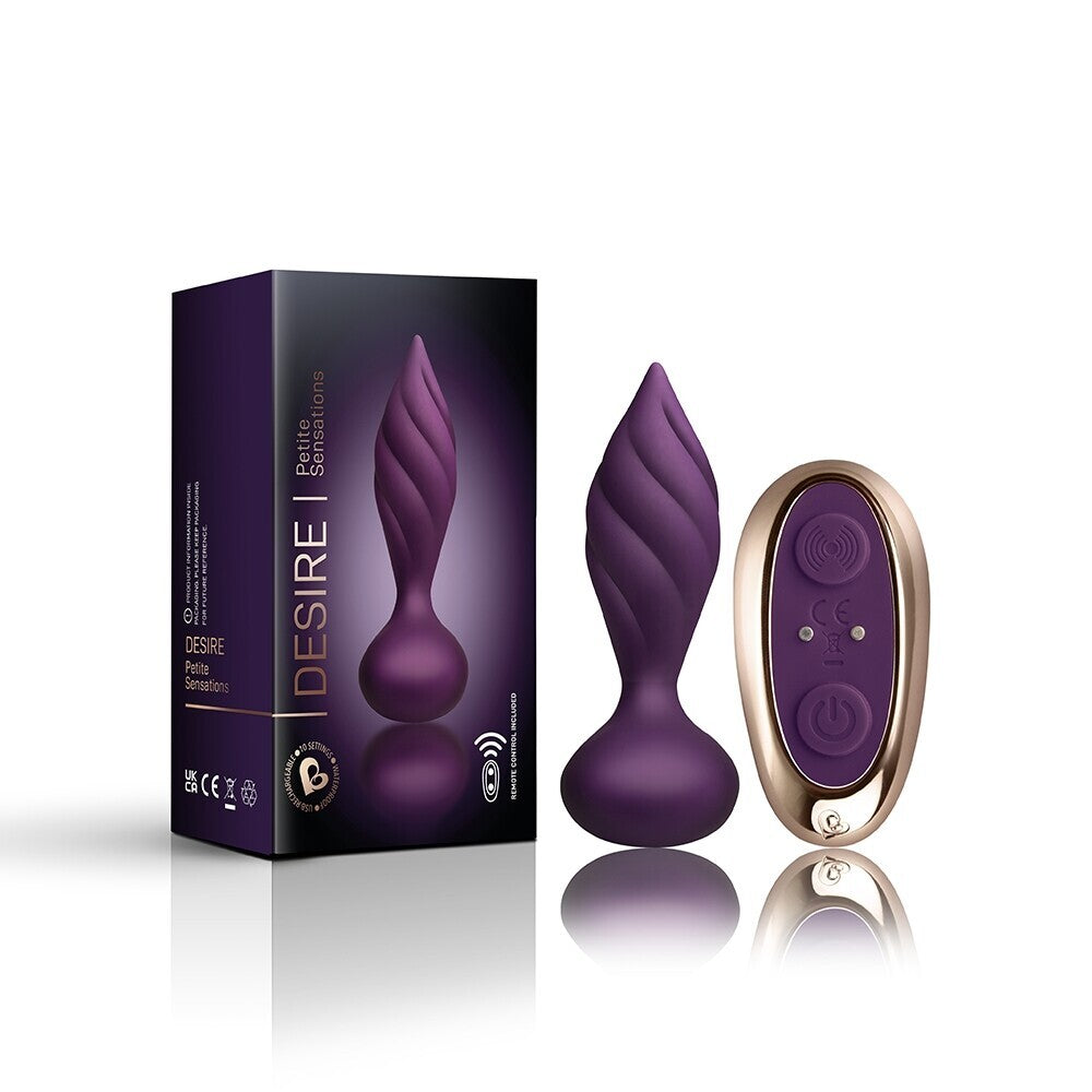 Rocks Off Petite Sensations Desire Butt Plug Purple - Peaches & Cream