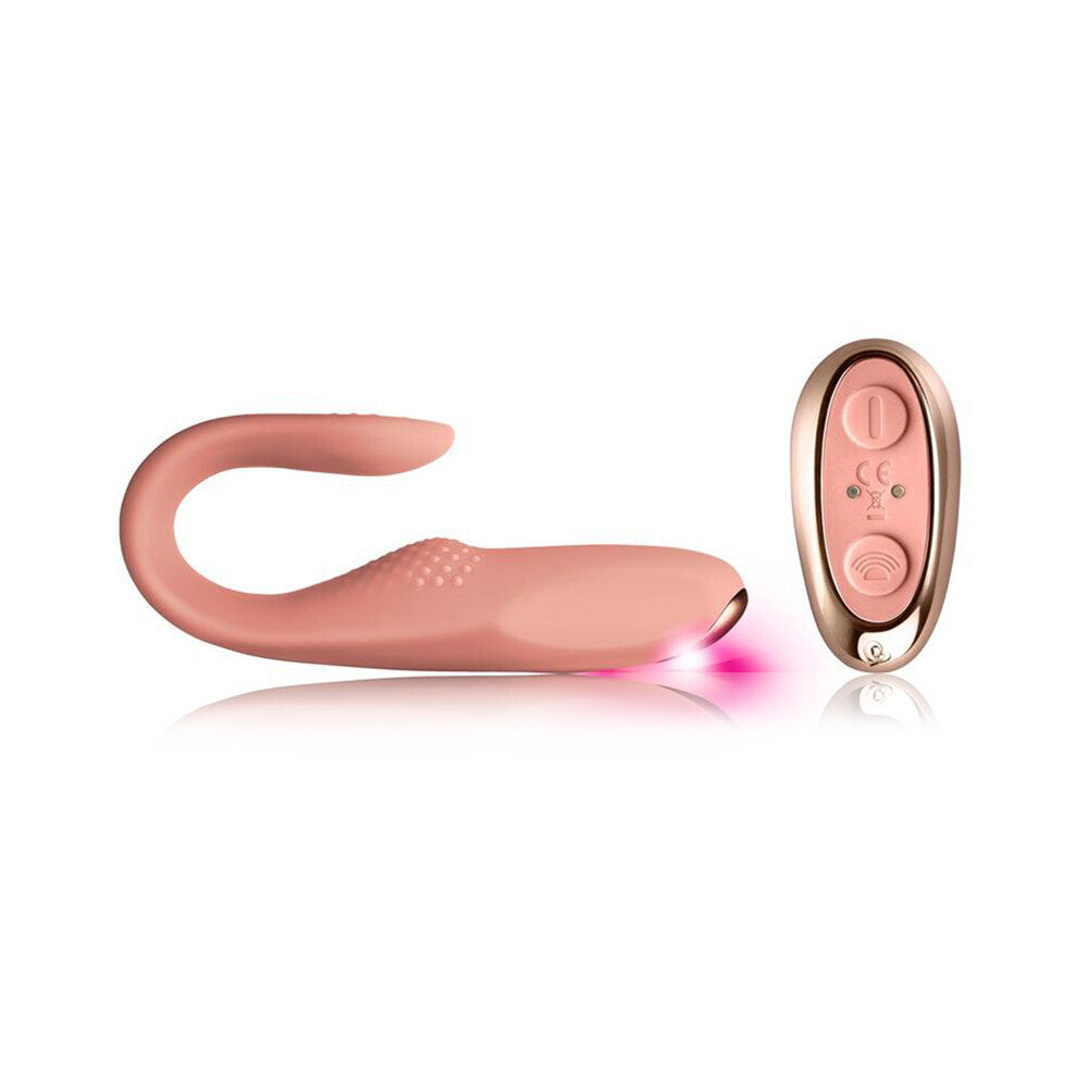 Rocks Off Two Vibe Pink Ultimate Flexible Pleasure Vibe - Peaches & Cream