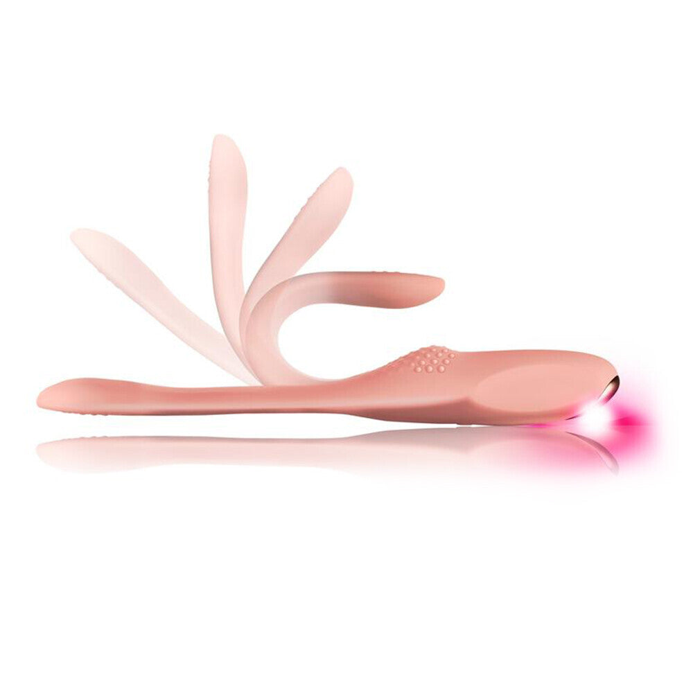 Rocks Off Two Vibe Pink Ultimate Flexible Pleasure Vibe - Peaches & Cream