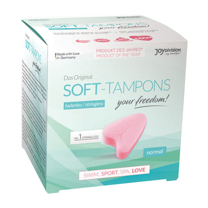 Stringless Original Soft Tampons Normal 3 Pieces - Peaches & Cream