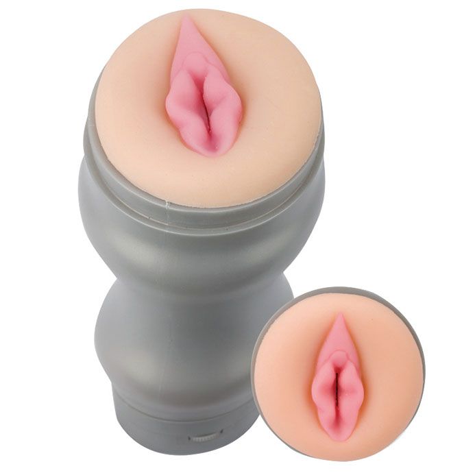 Kabuki Nights Tight Delight Pinch Vibrating Masturbator - Peaches & Cream