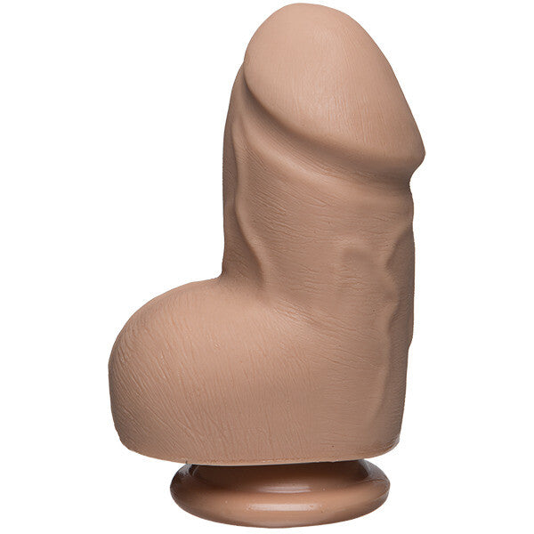 The D Fat D 6 Inch Vanilla Dildo With Balls - Peaches & Cream