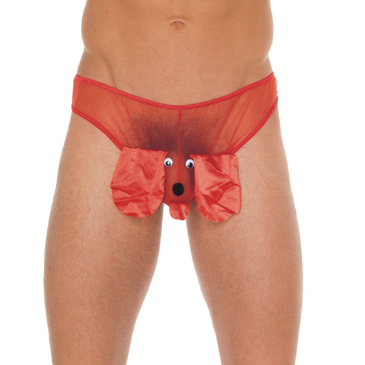 Mens Red Animal Pouch - Peaches & Cream