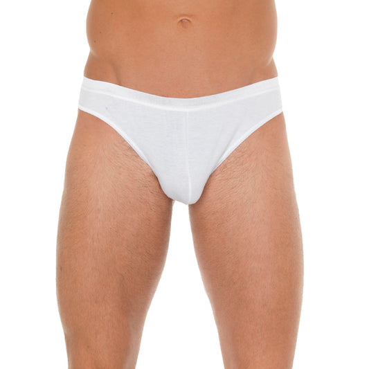 Mens White Cotton GString - Peaches & Cream