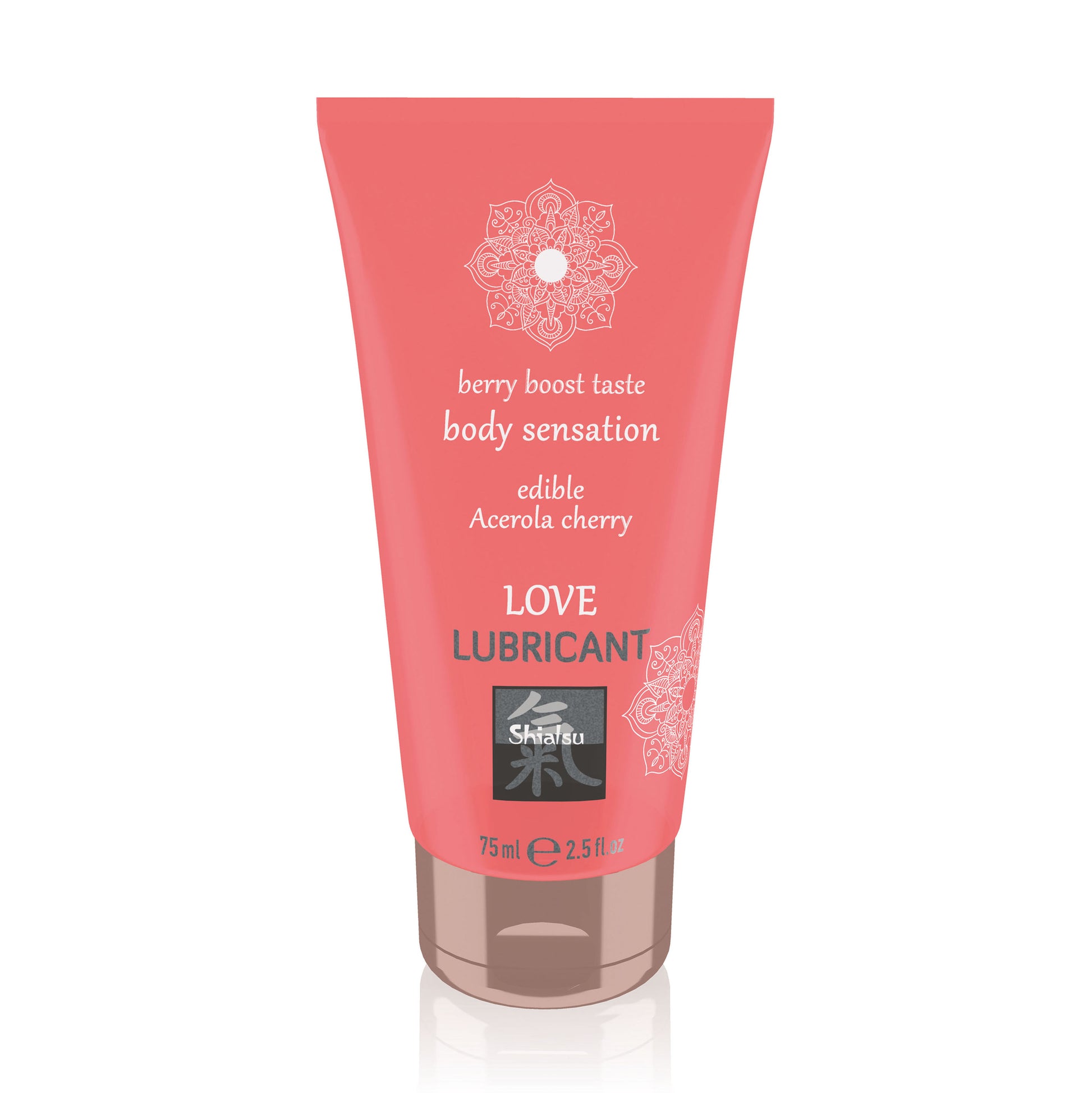 Shiatsu Love Lubricant Edible Acerola Cherry 75ml - Peaches & Cream