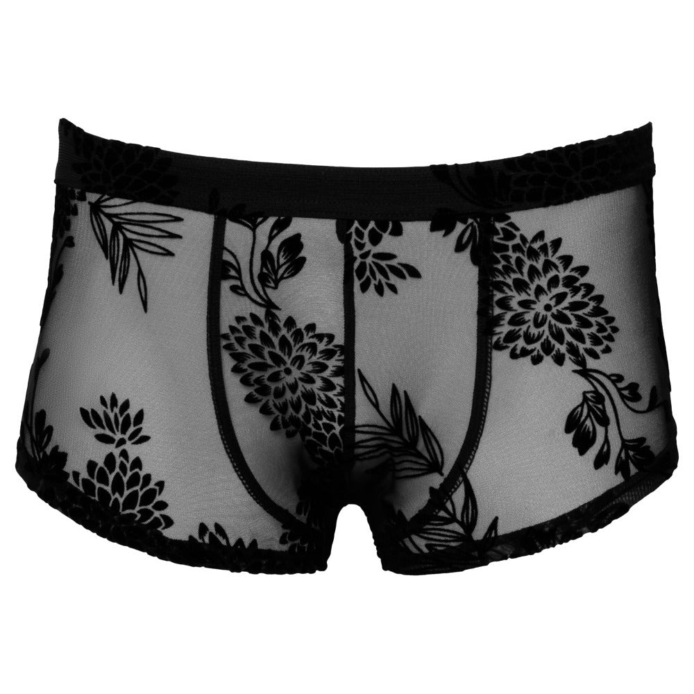 Noir Sheer Floral Lace Pants - Peaches & Cream