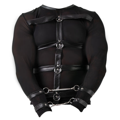 Svenjoyment Long Sleeved Top With Harness And Restraints - Peaches & Cream