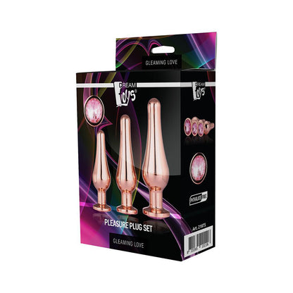 Gleaming Butt Plug Set Rose Gold - Peaches & Cream