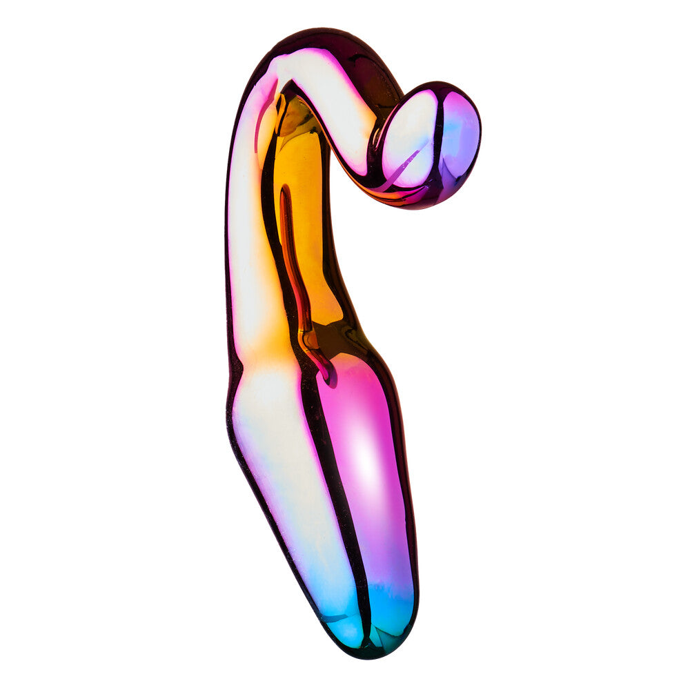 Glamour Glass Sleek Anal Tail Plug - Peaches & Cream