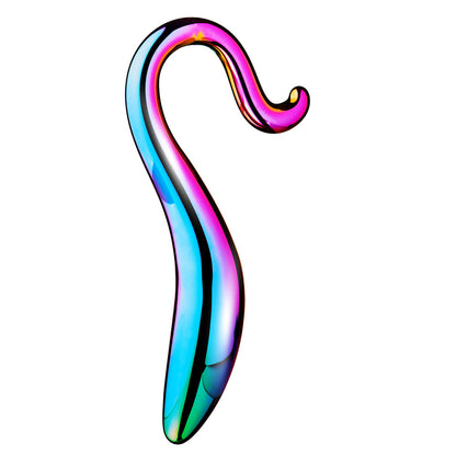 Glamour Glass Elegant Curved Dildo - Peaches & Cream