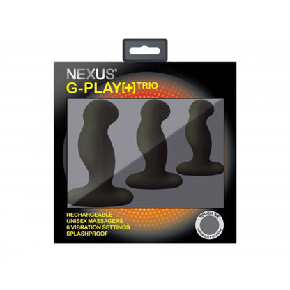 Nexus G Play Trio Vibrating Prostate Massagers Black - Peaches & Cream