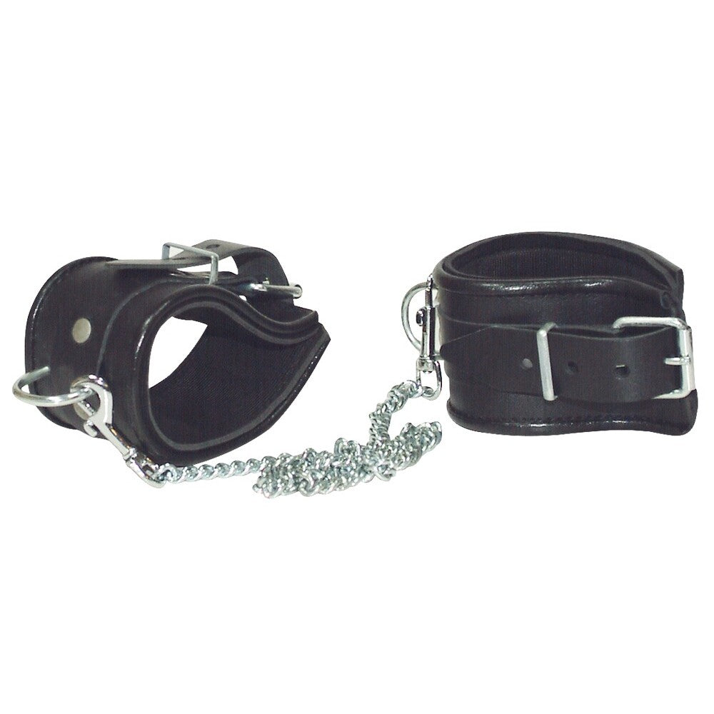 Leather And Chain Ankle Leg Restraint - Peaches & Cream