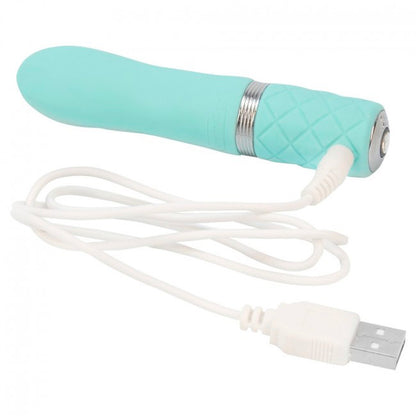 Pillow Talk Flirty Rechargeable Bullet Teal - Peaches & Cream